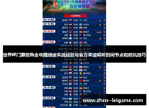 世界杯门票抢购全攻略球迷实战经验与官方渠道解析时间节点和防坑技巧 世界杯门票抢购全攻略球迷实战经验与官方渠道解析时间节点和防坑技巧