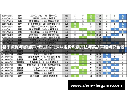 基于数据与赛程解析欧冠冷门球队走势识别方法与实战策略研究全景 基于数据与赛程解析欧冠冷门球队走势识别方法与实战策略研究全景